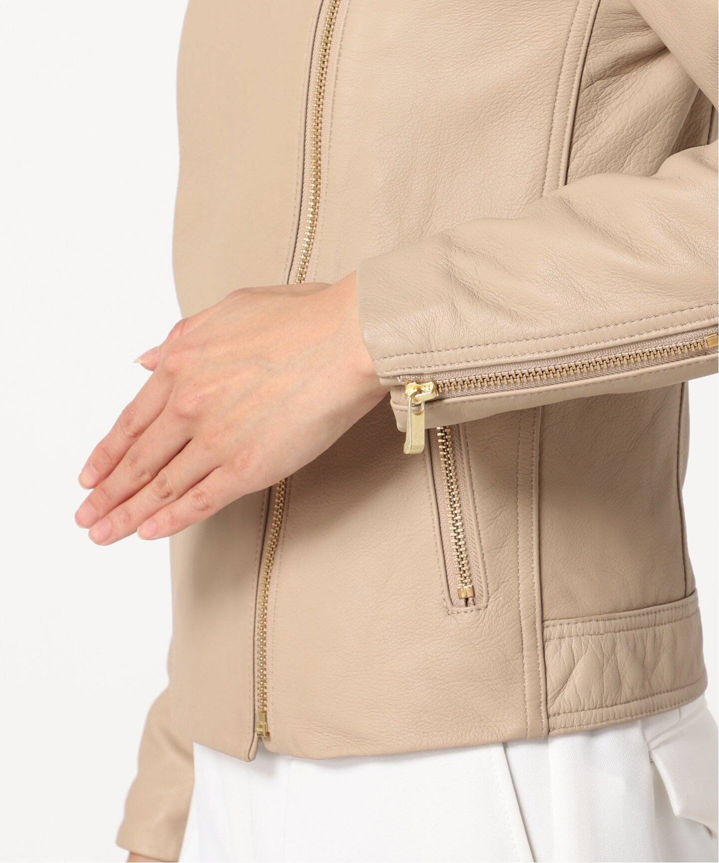 追加6》ソフトラムレザーライダースブルゾン（レザージャケット  