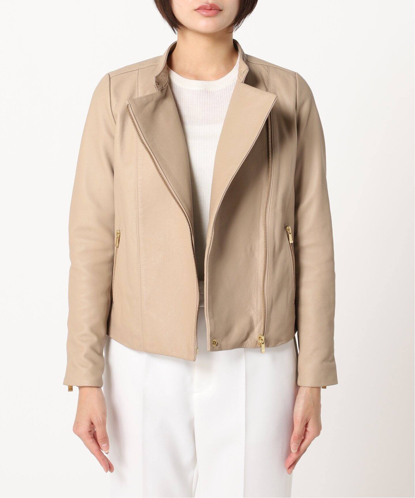 追加6》ソフトラムレザーライダースブルゾン（レザージャケット  