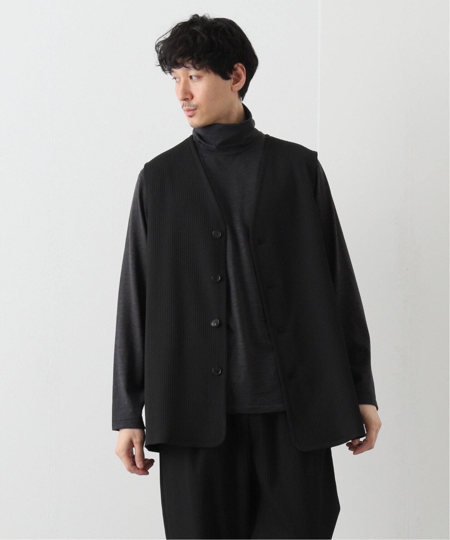 試着のみ】EDIFICE LA BOUCLE ウィンドウペン 賑やかし セットアップ