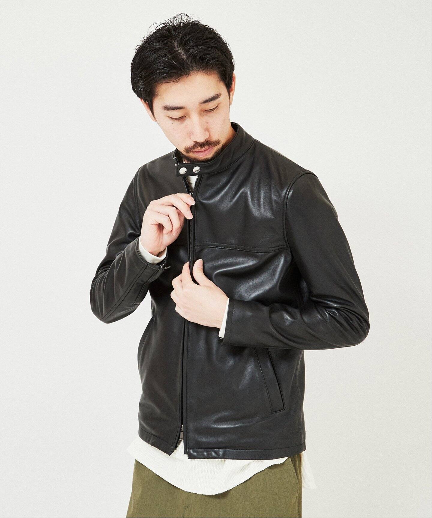 シープレザー シングルライダース ブルゾン（レザージャケット 