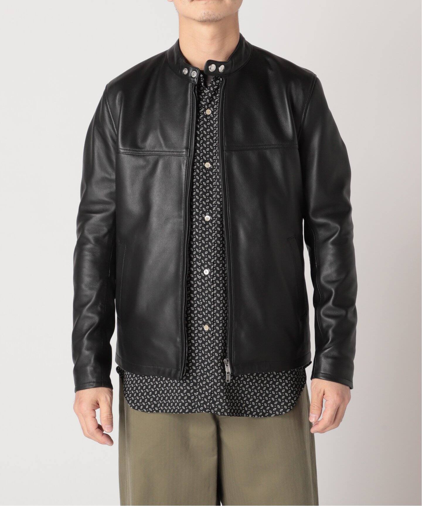 シープレザー シングルライダース ブルゾン（レザージャケット 