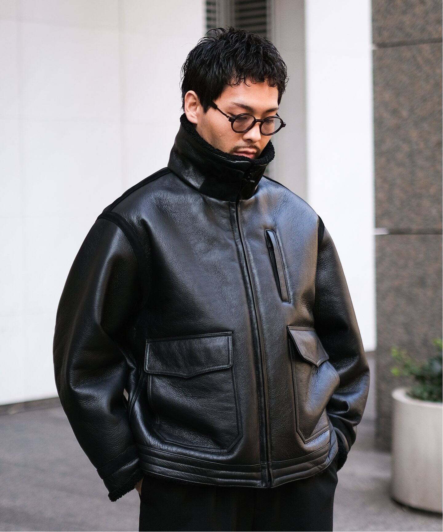 5525gallery×LA BOUCLE】別注 ムートン ボンバージャケット（ムートン  