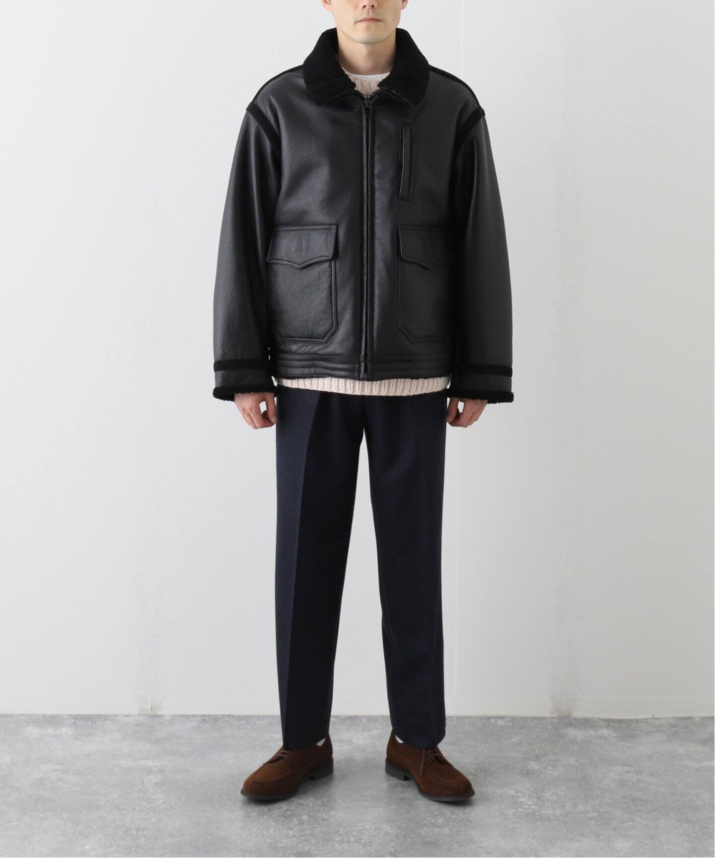 5525gallery×LA BOUCLE】別注 ムートン ボンバージャケット（ムートン 
