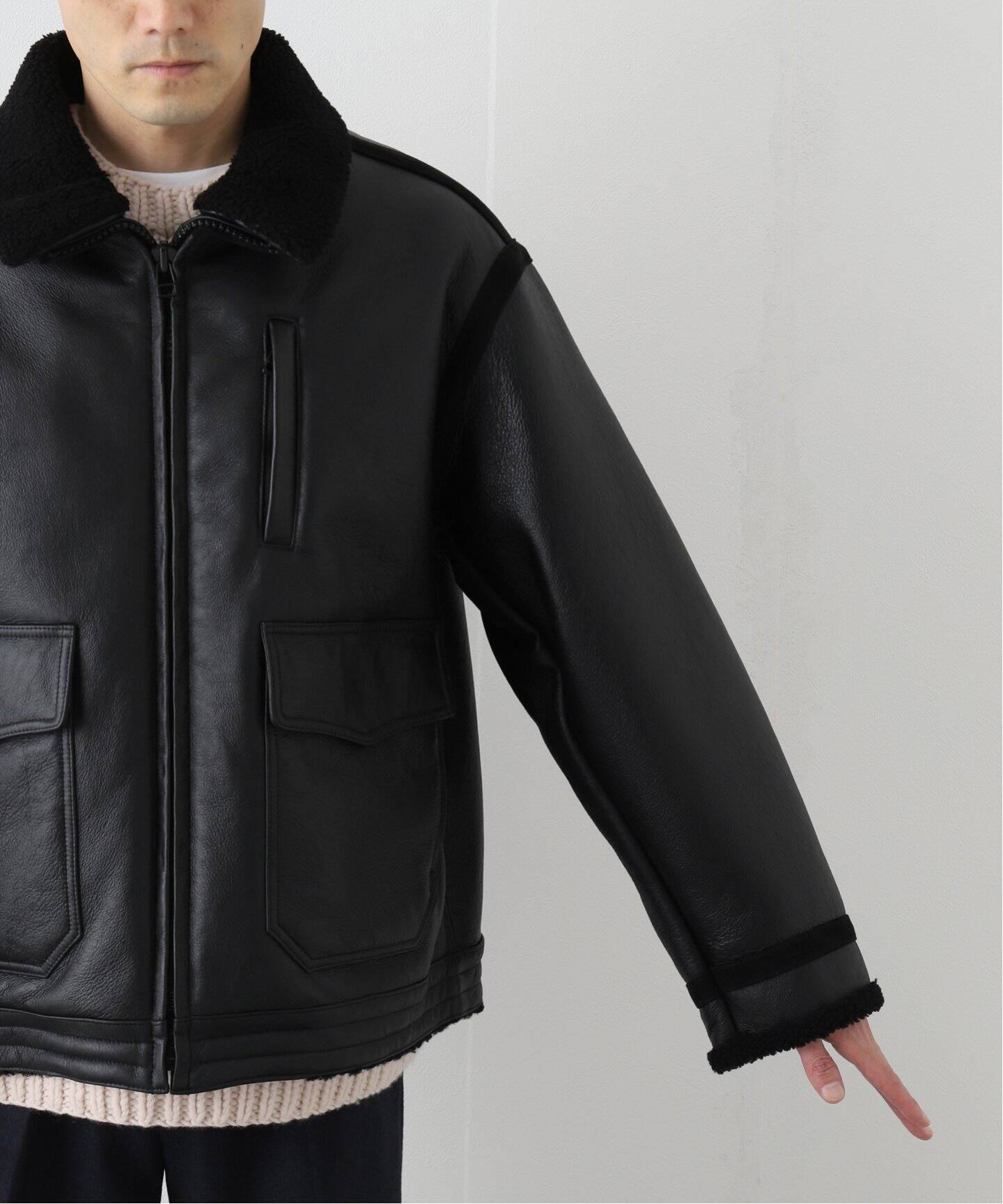 5525gallery×LA BOUCLE】別注 ムートン ボンバージャケット（ムートン 