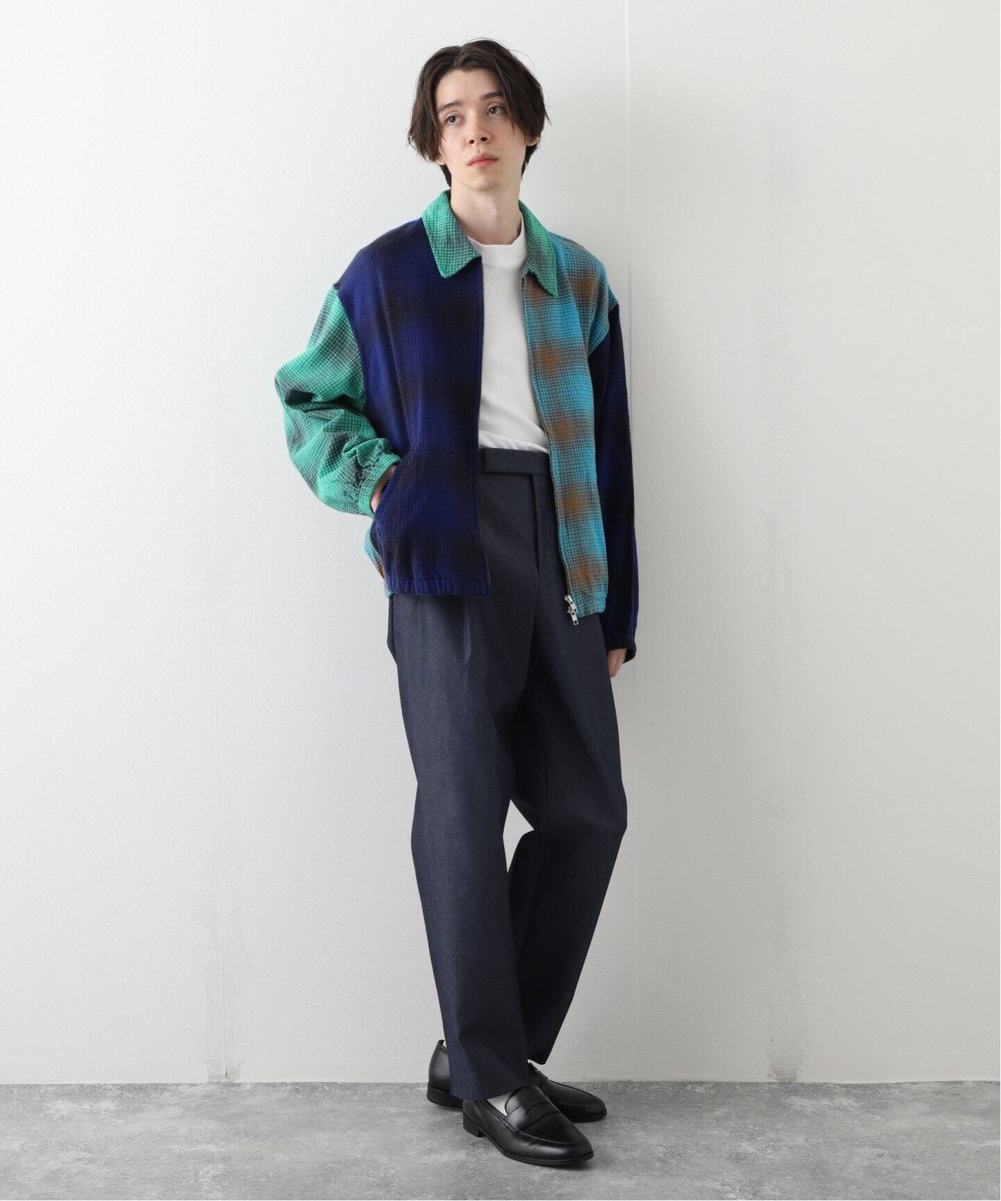 NOMA t.d. for LA BOUCLE】別注 オンブレチェックパッチワークブルゾン 