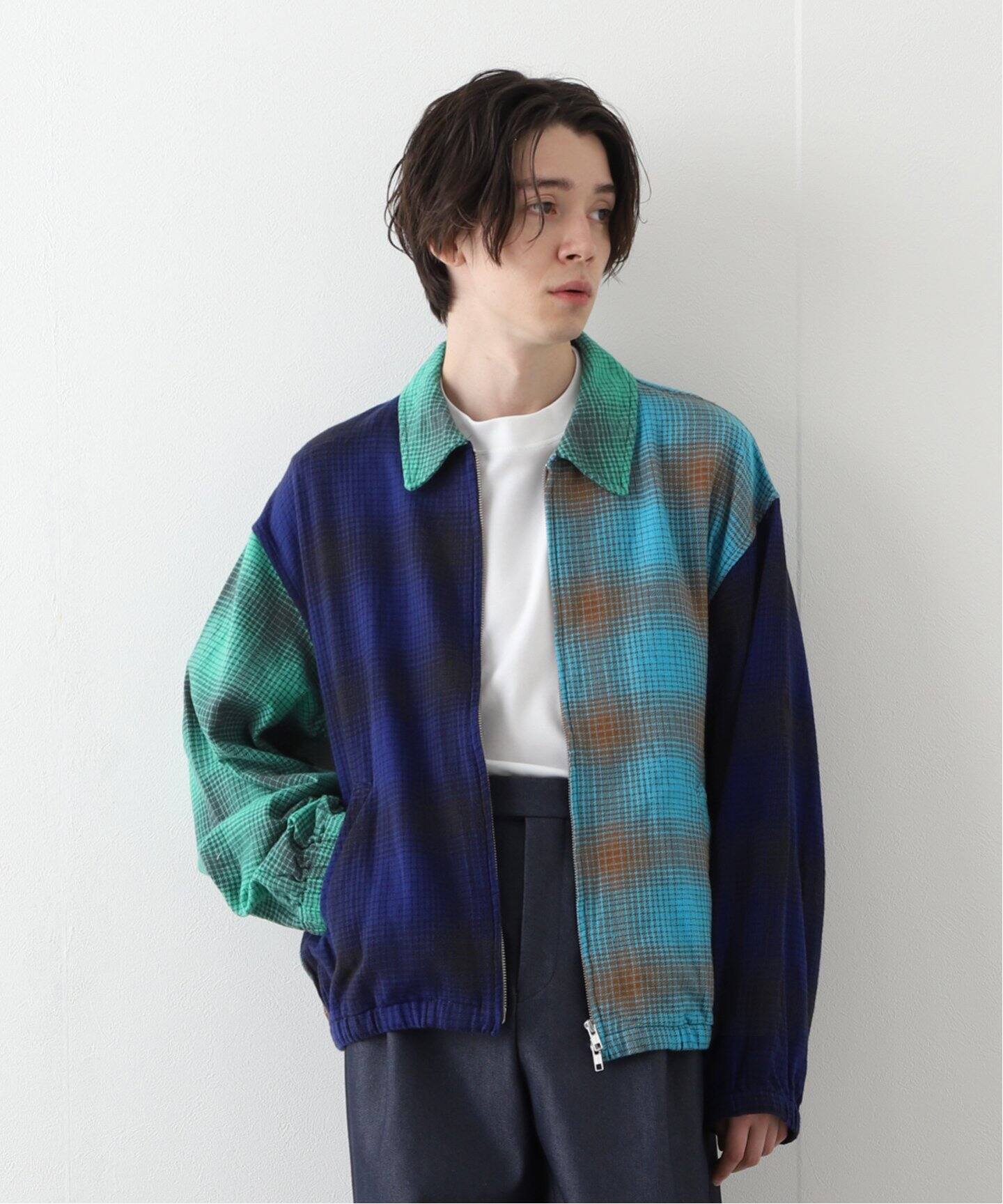 NOMA t.d. for LA BOUCLE】別注 オンブレチェックパッチワークブルゾン 