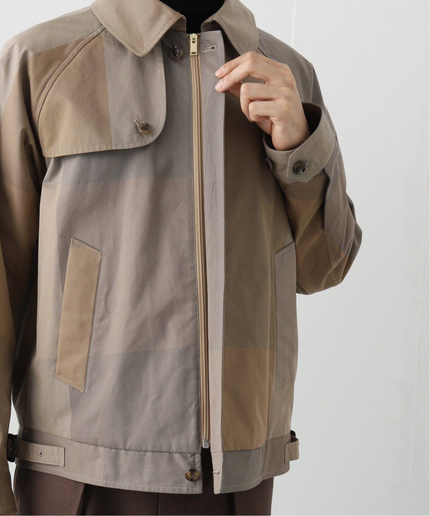 SEVEN BY SEVEN / セブンバイセブン】Big block chk TRENCH BLOUSON 
