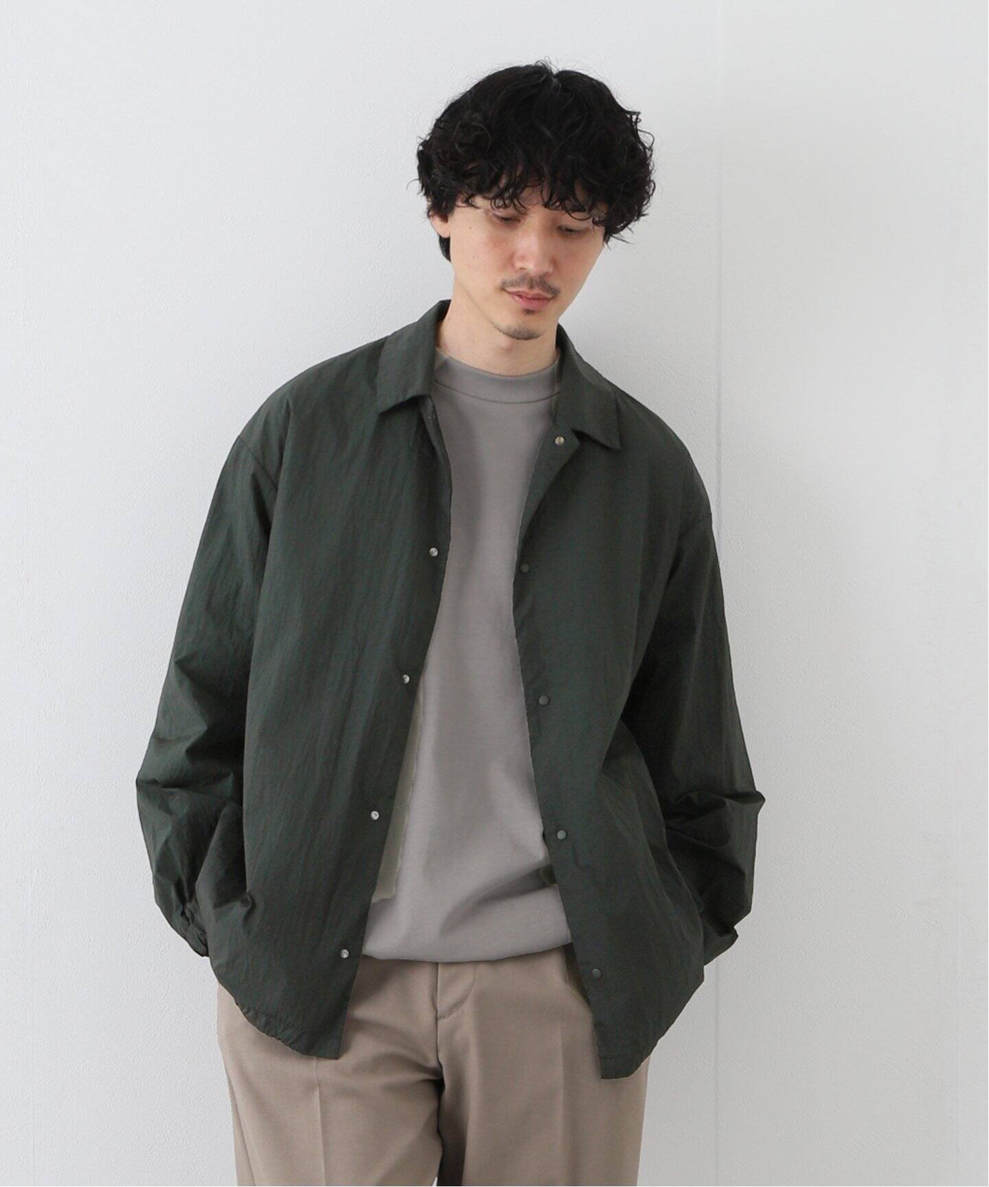 ATON/エイトン】HAND DYE NYLON COACH JACKET（その他ブルゾン 