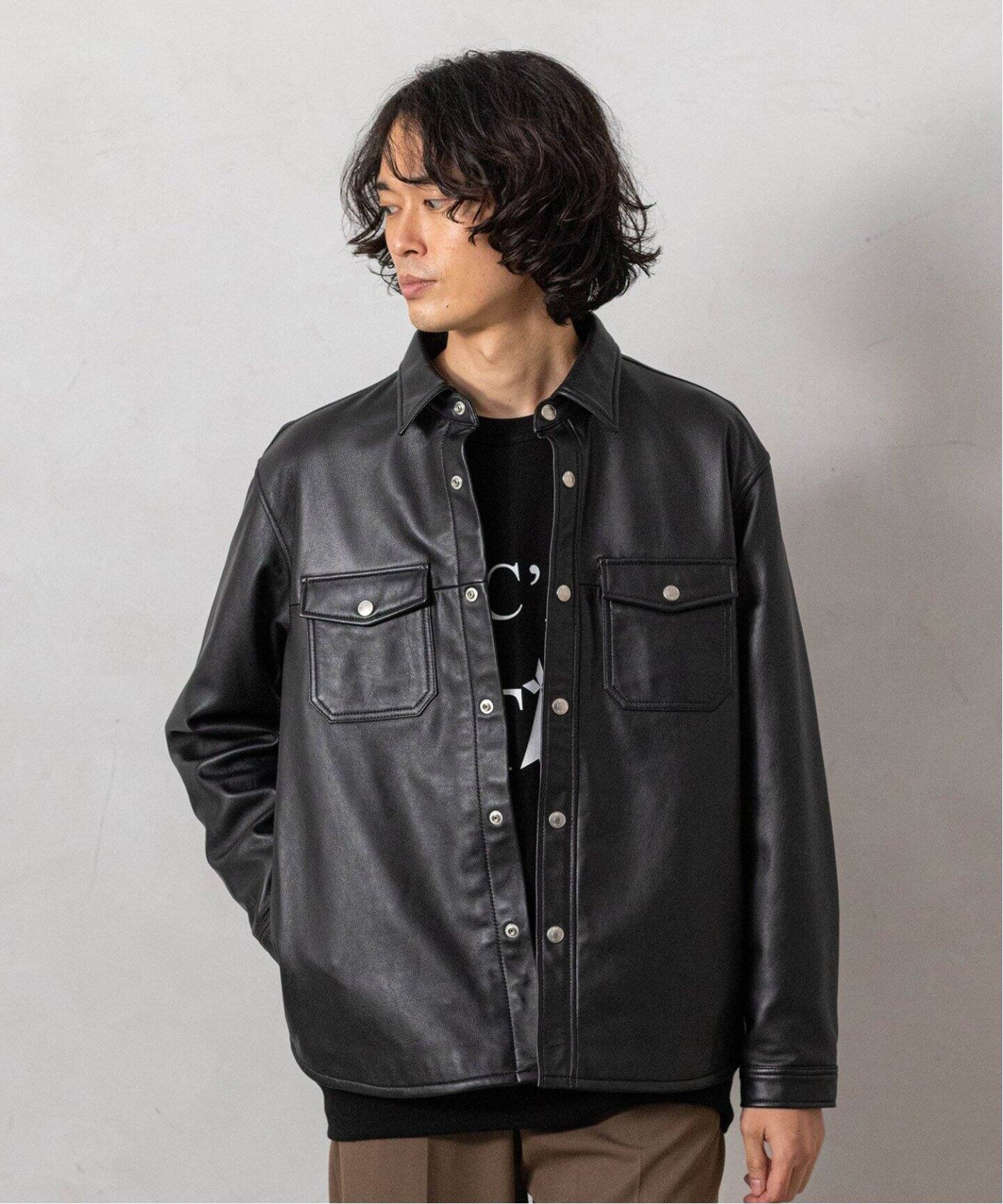 Schott LEATHER CPO SHIRT ラムレザー シャツ - その他