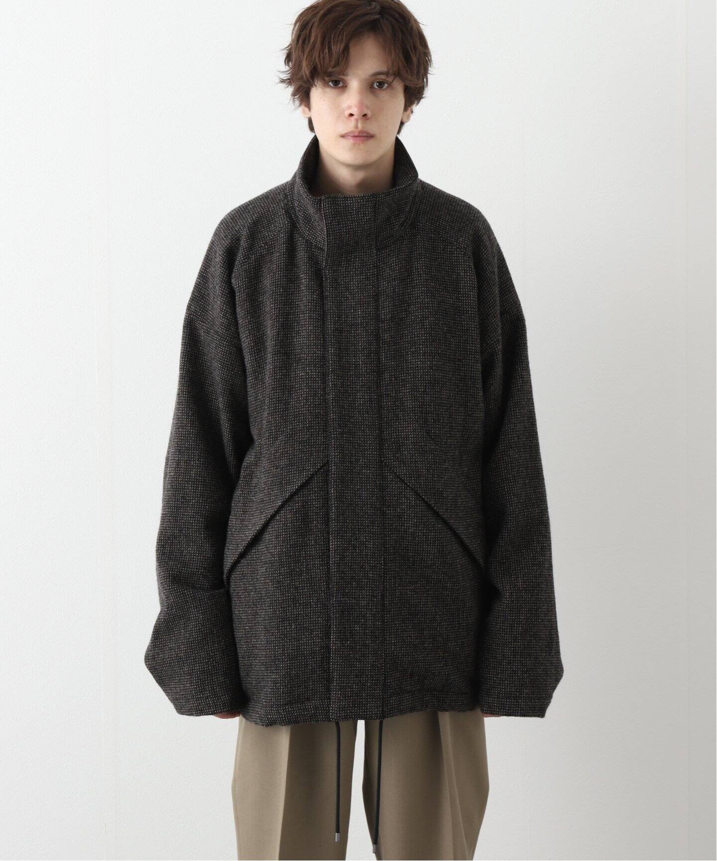 AURALEE / オーラリー】 WOOL HAIRLINE LIGHT TWEED ZIP BL（その他  