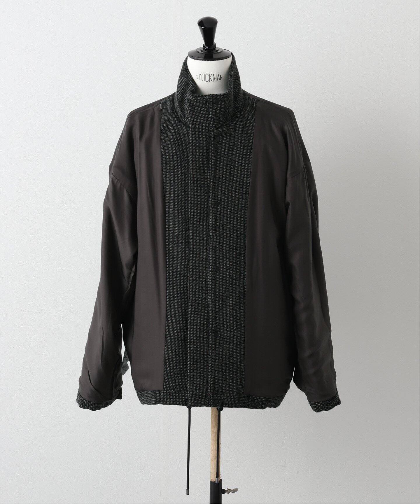 オーラリーWOOL HAIRLINE LIGHT TWEED ZIP BL 