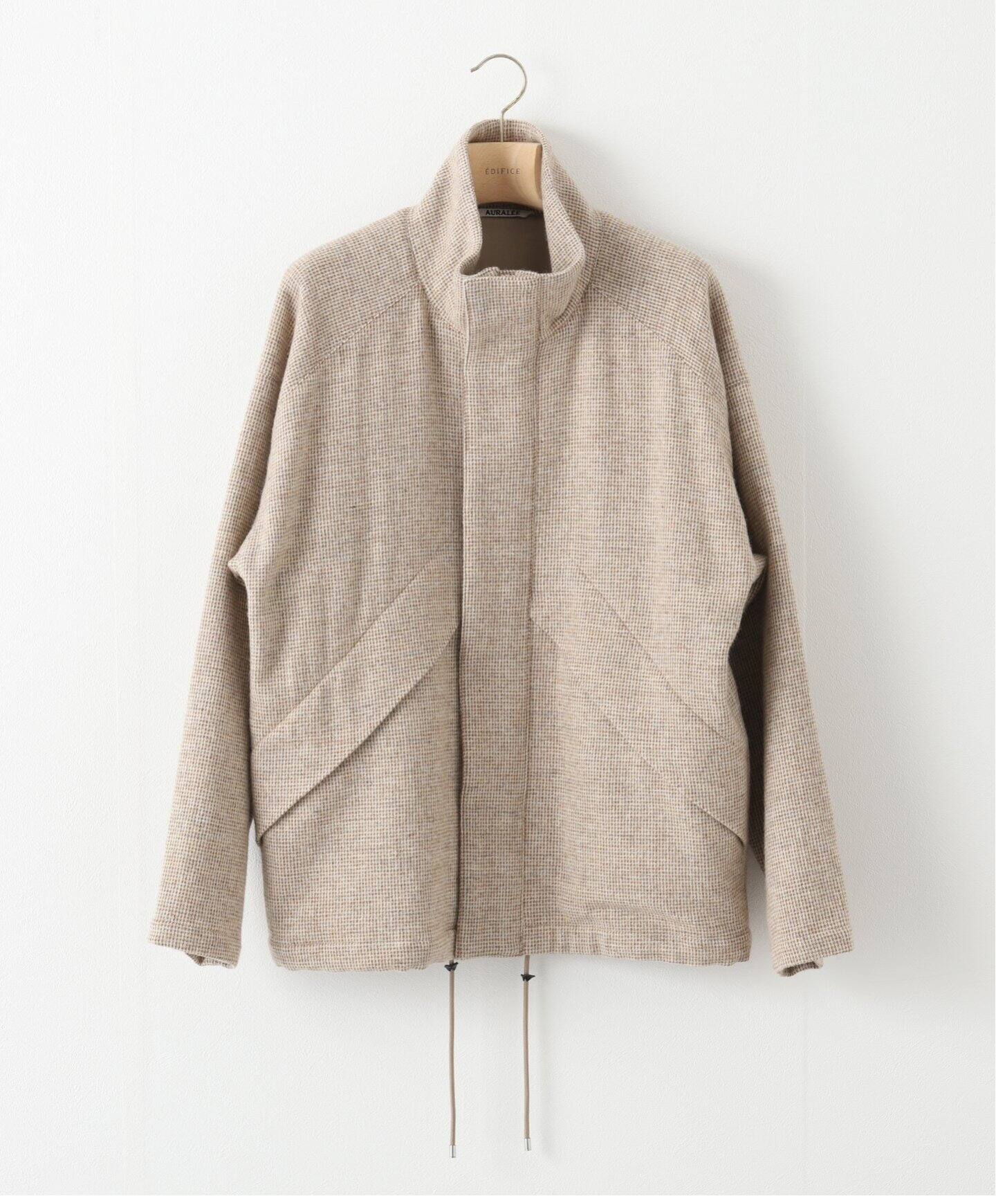 オーラリーWOOL HAIRLINE LIGHT TWEED ZIP BL 