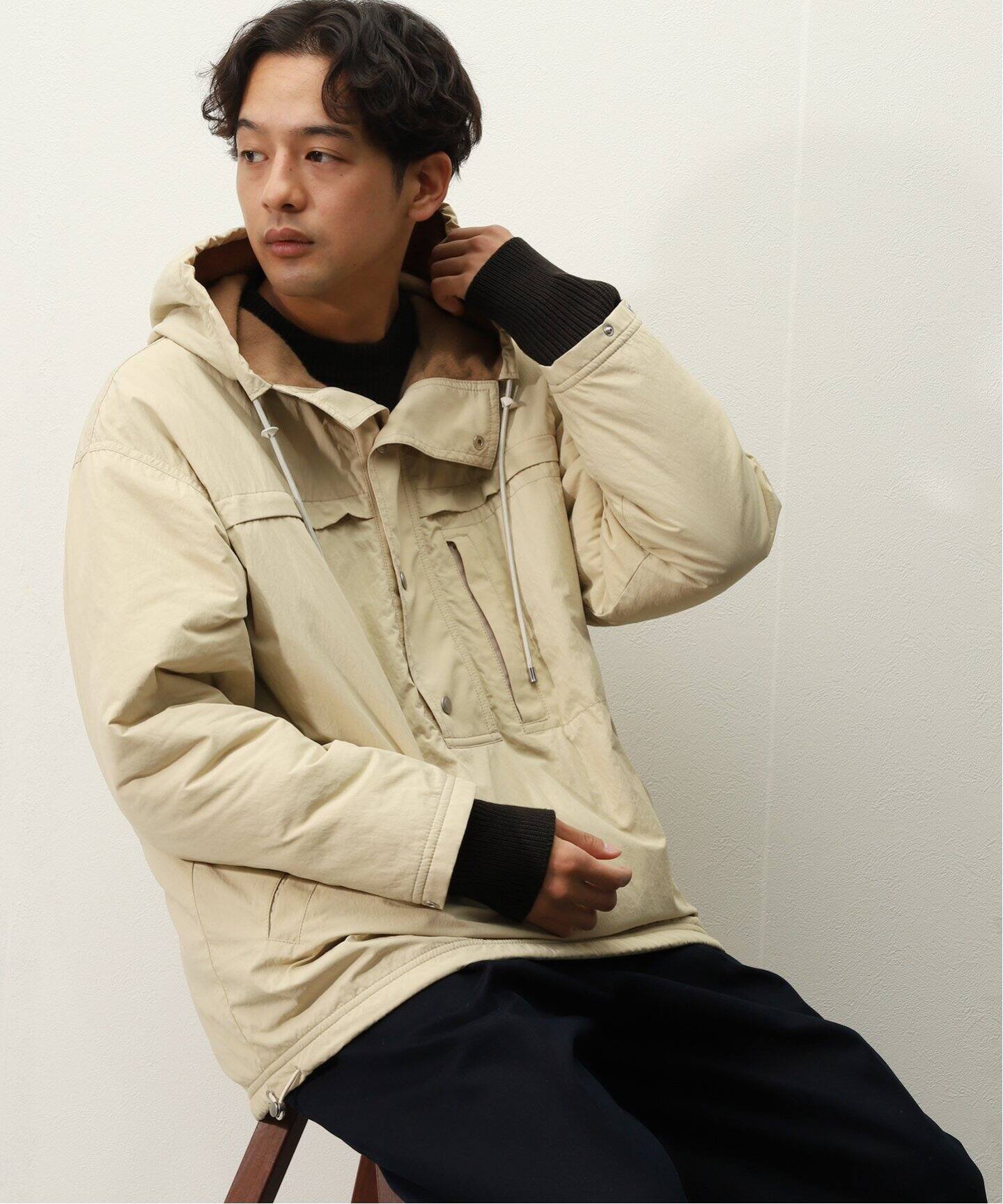 AURALEE / オーラリー】 BIODEGRADABLE NYLON P/O HOOD BL（その他 