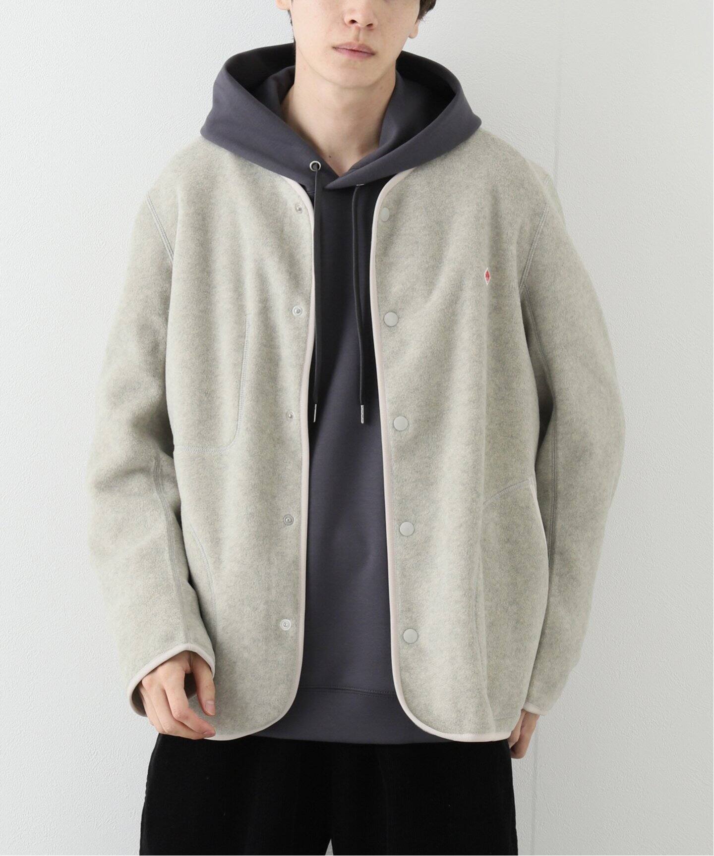 DANTON / ダントン】FLEECE COLLARLESS JACKET（ボア・フリース）｜417 