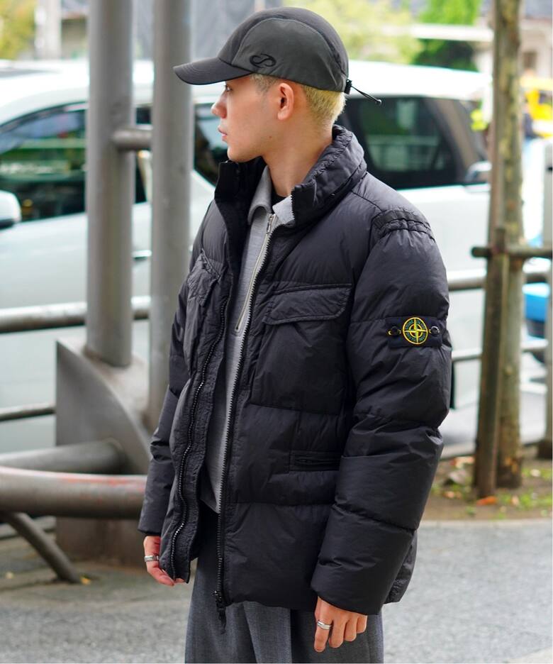 STONEISLAND / ストーンアイランド】フーデッドダウンブルゾン  