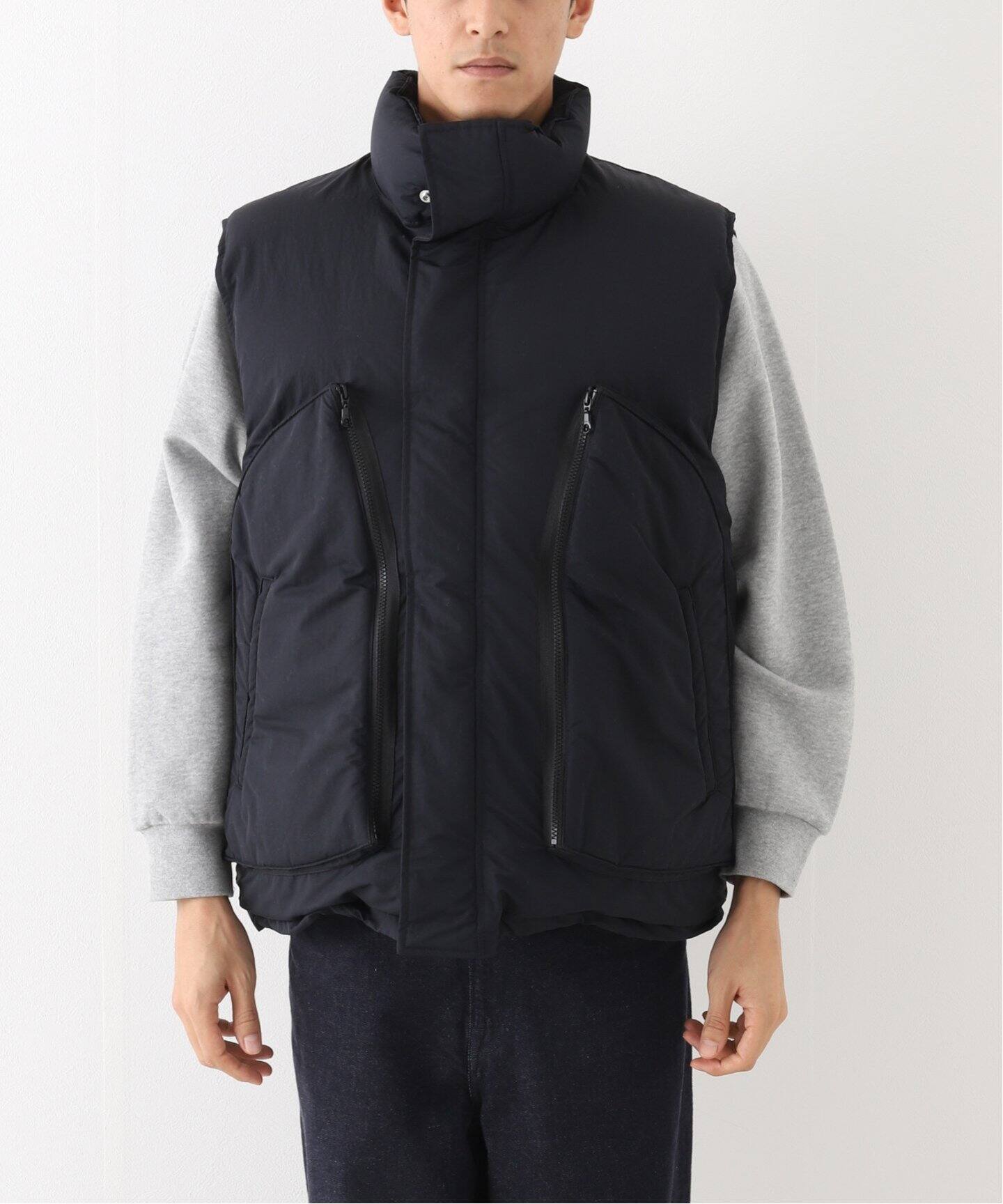 jieda PUFFER VEST ダウンベスト 斜めジップ リバーシブル JIEDA 