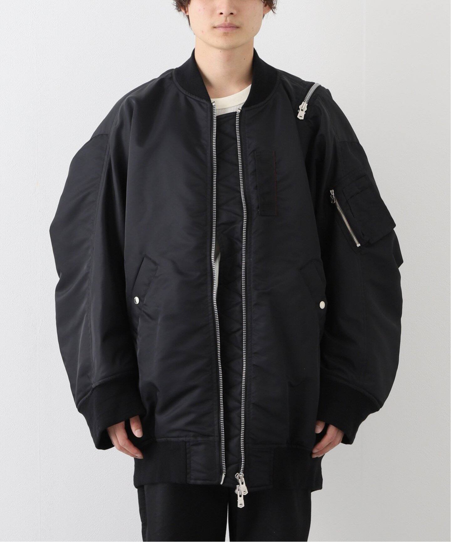 TAKAHIROMIYASHITATheSoloist.】DOUBLE ZIP BALLOON SHAPED BOMBER 