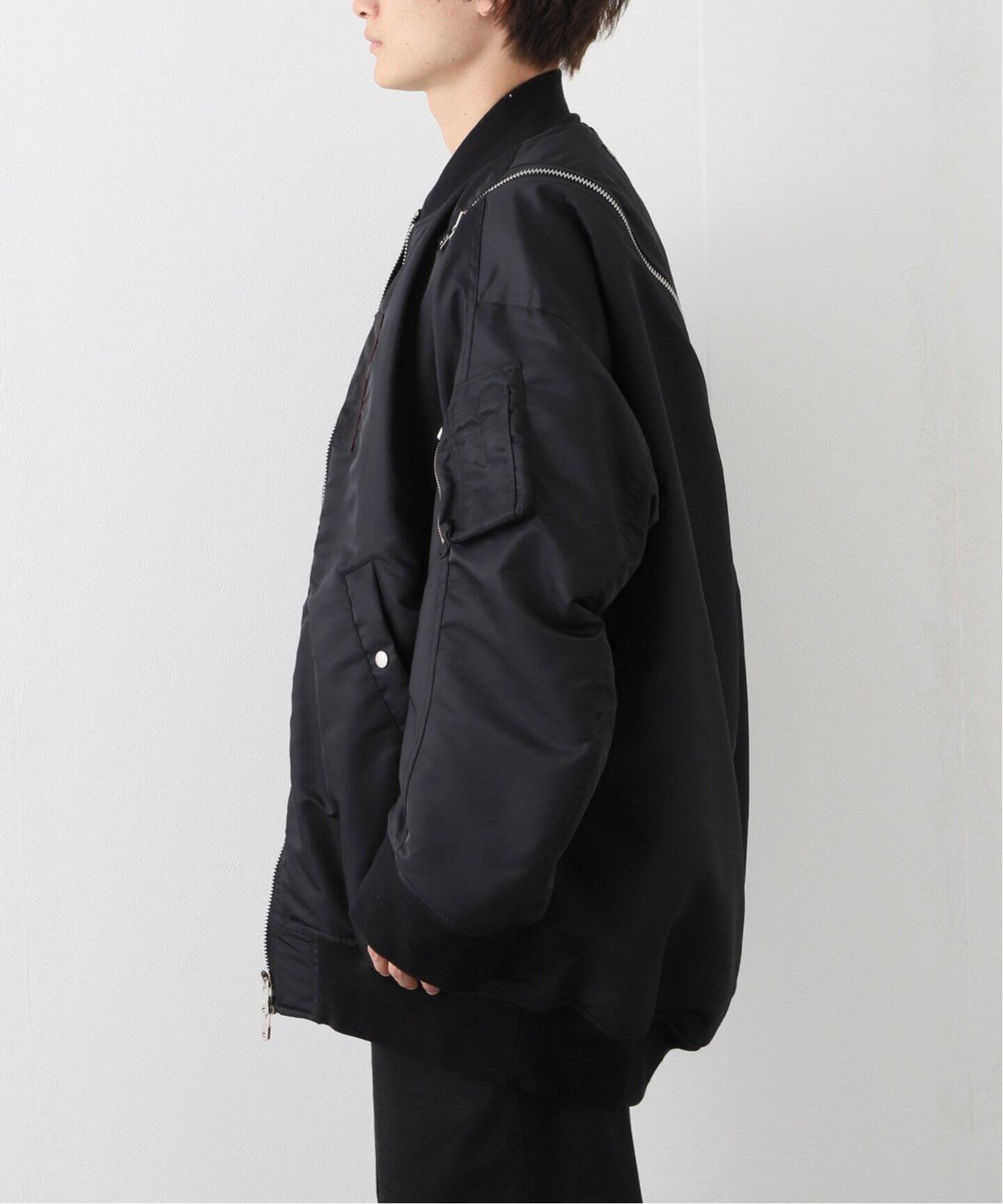 TAKAHIROMIYASHITATheSoloist.】DOUBLE ZIP BALLOON SHAPED BOMBER 