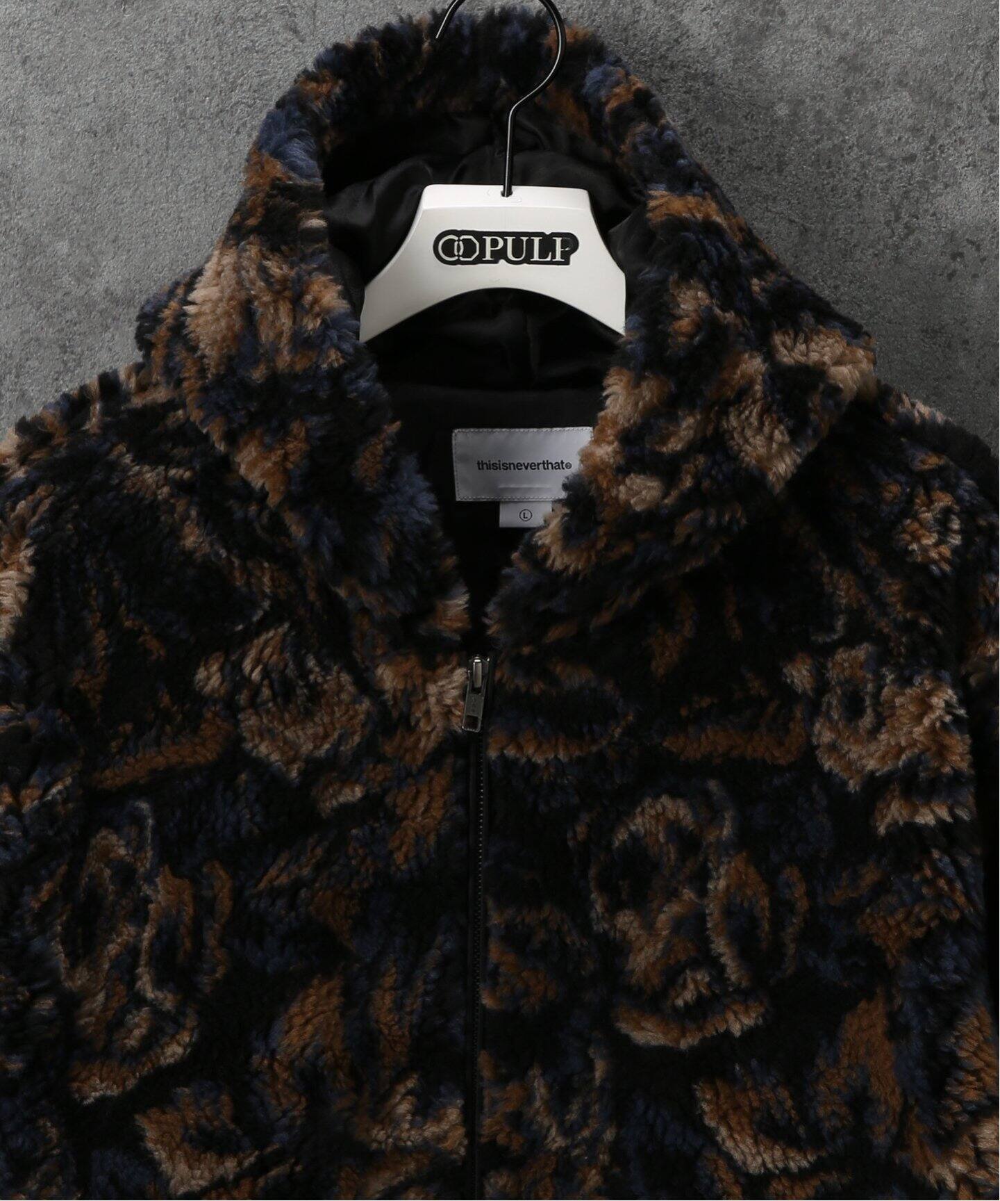 thisisneverthat / ディスイズネバーザット】FLORAL FAUX FUR JACKET 