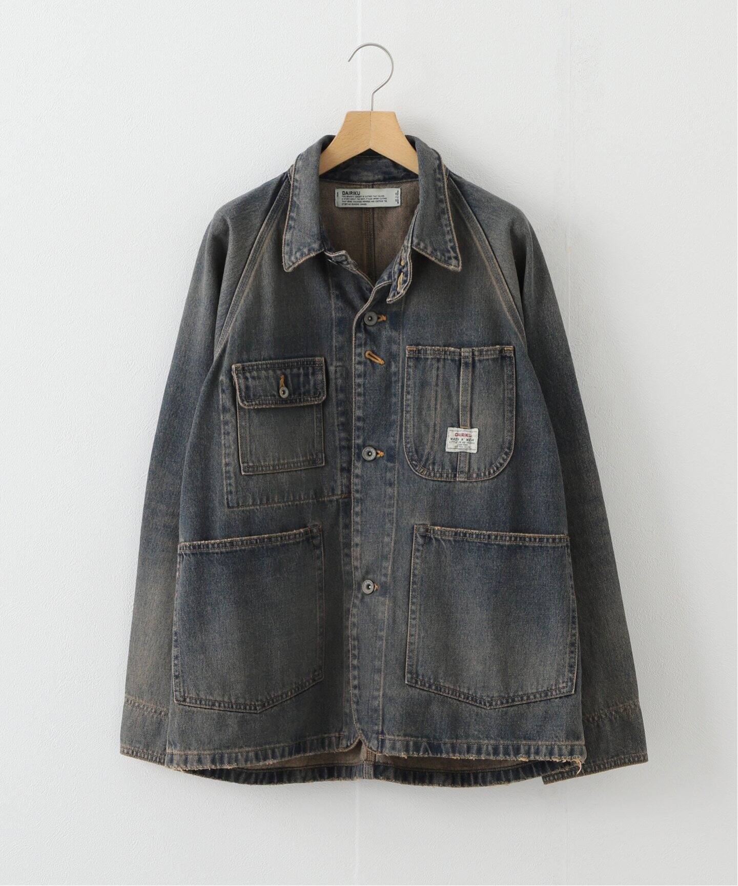 DAIRIKU / ダイリク】 Vintage Wash Denim Cover All 