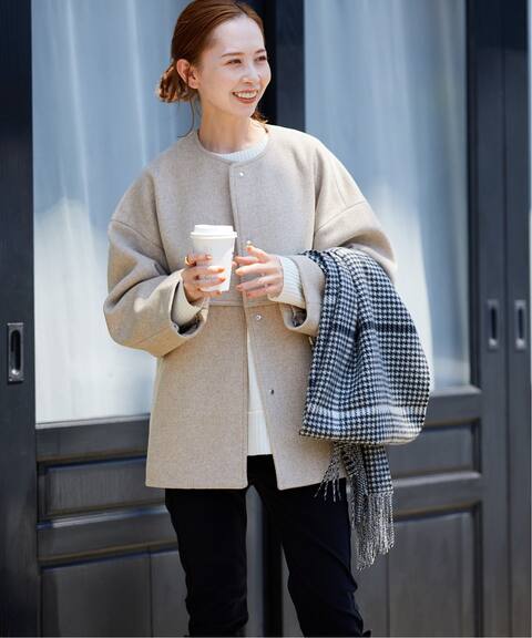 スーパー140ビーバーノーカラーショートコート Journal Standard ジャーナルスタンダード 公式のファッション通販 Baycrew S Store スーパー140ビーバーノーカラーショートコート Journal Standard ジャーナルスタンダード 公式のファッション通販 Baycrew S Store