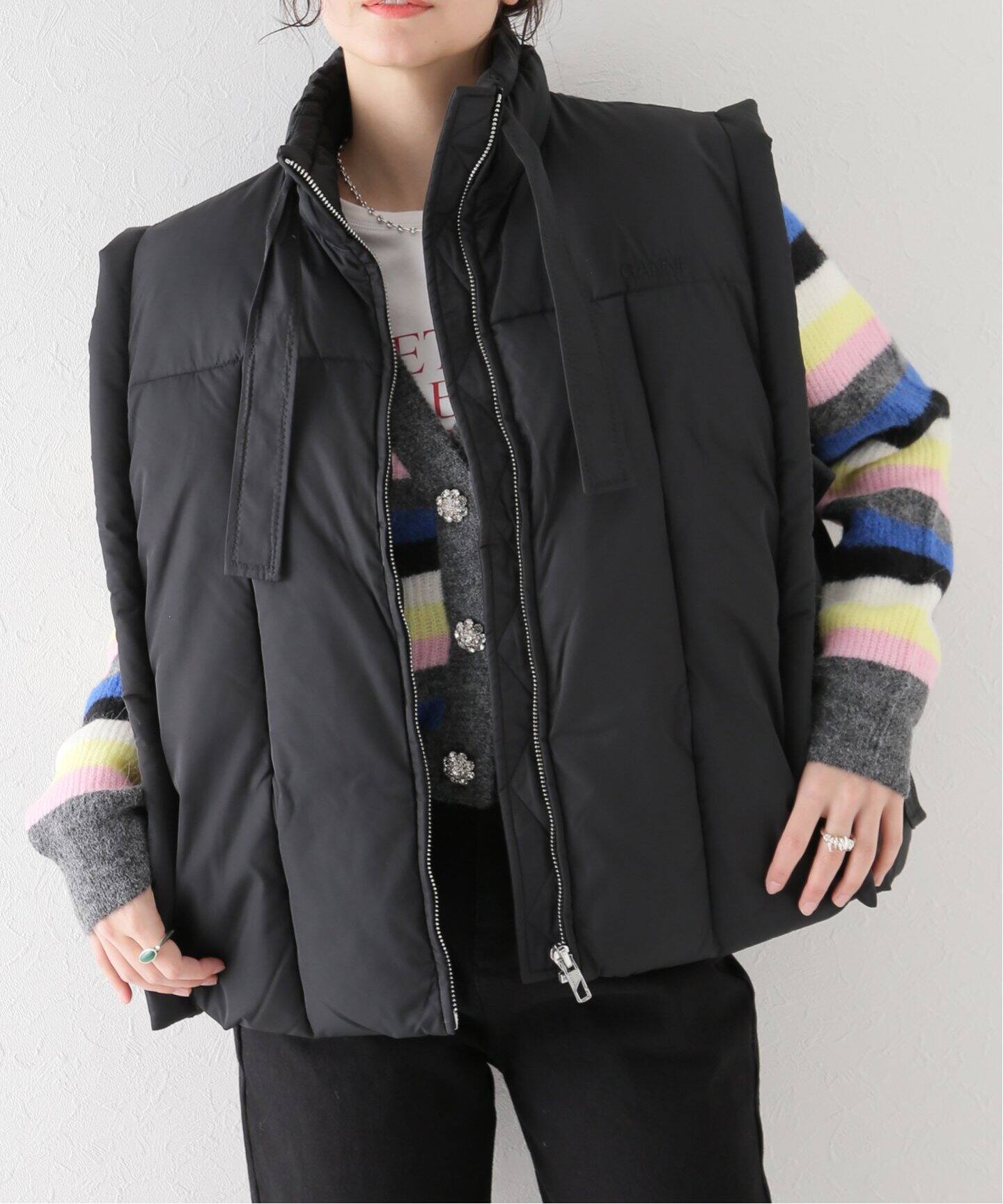 GANNI / ガニー】Shiny Puff Oversized Vest：ベスト（ダウン・中綿 