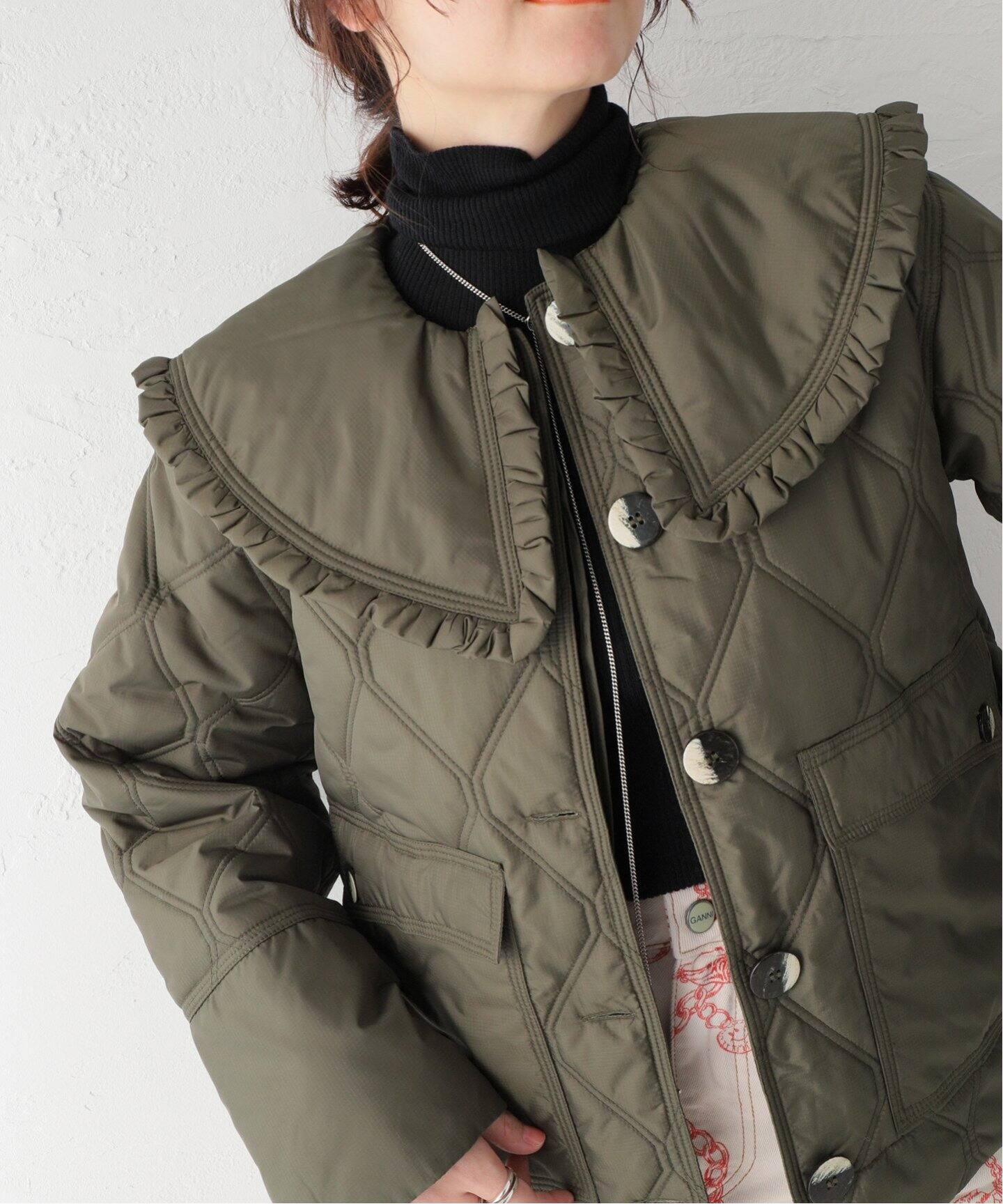 ガニー レディース ジャケット・ブルゾン アウター Ganni Nylon Puffer 