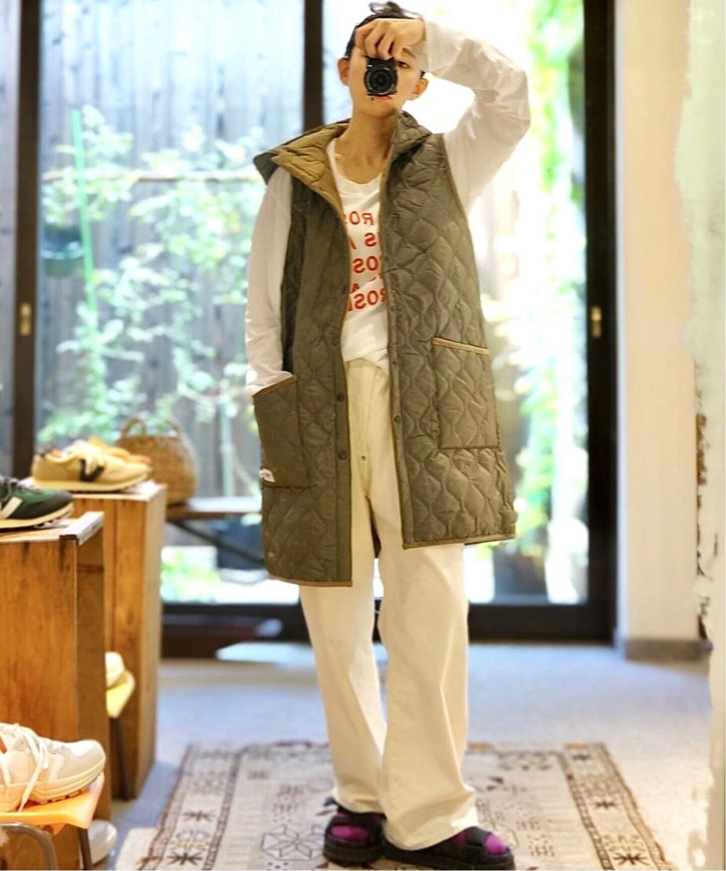 ARMEN/アーメン】HOODED LONG VEST luxe sp（その他ブルゾン／アウター 