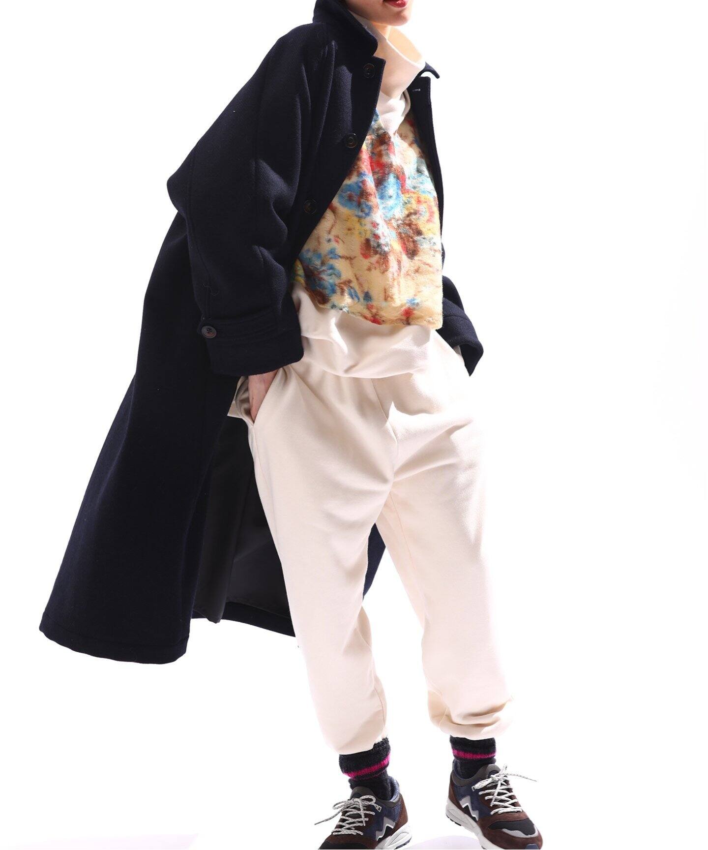 Khadi ＆ Co/カディ&コー】FLOWER PRINETD GILLET-ARUM（ベスト 