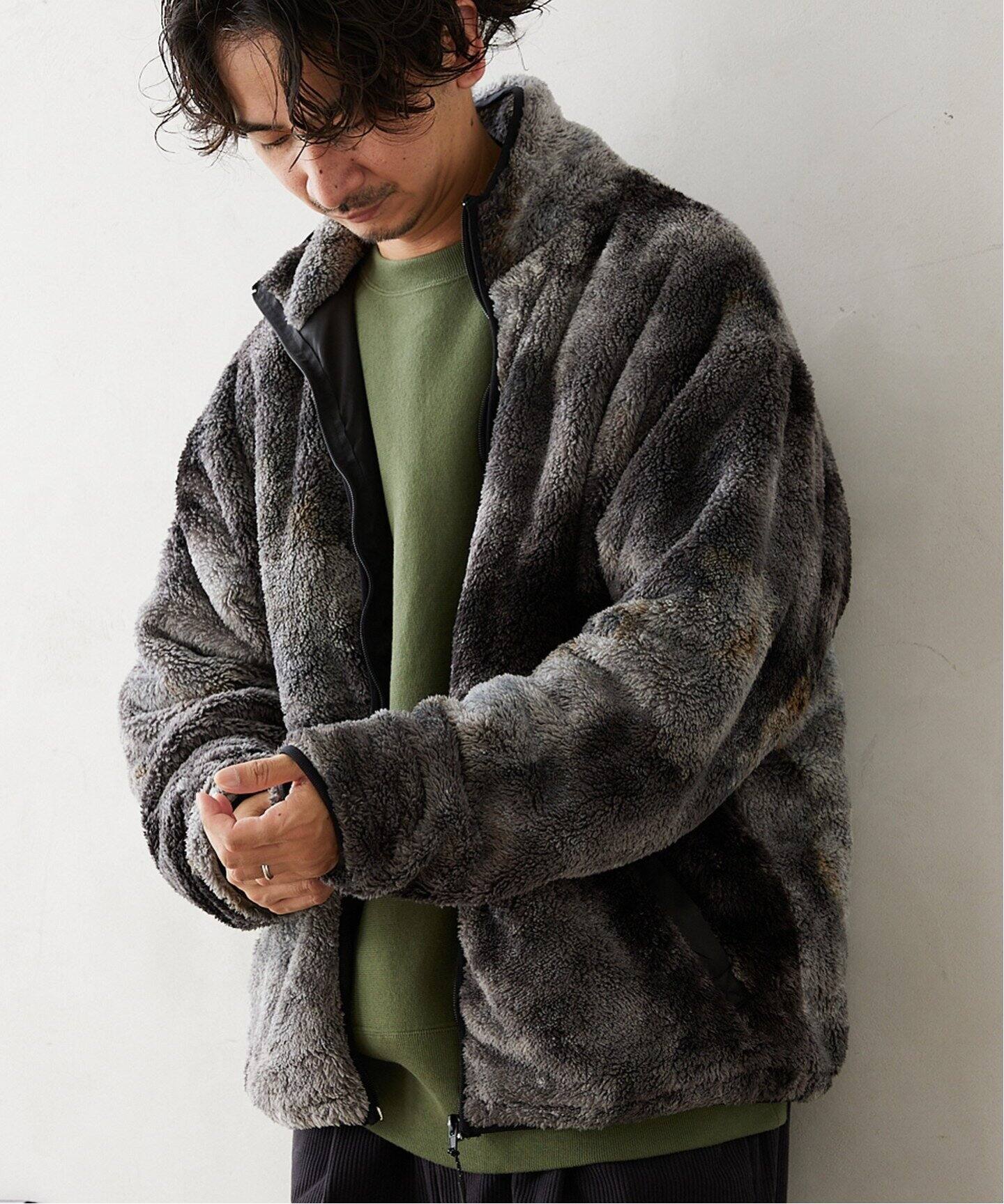 Russaluno 有難 フリースボアブルゾン6 ファー黒 