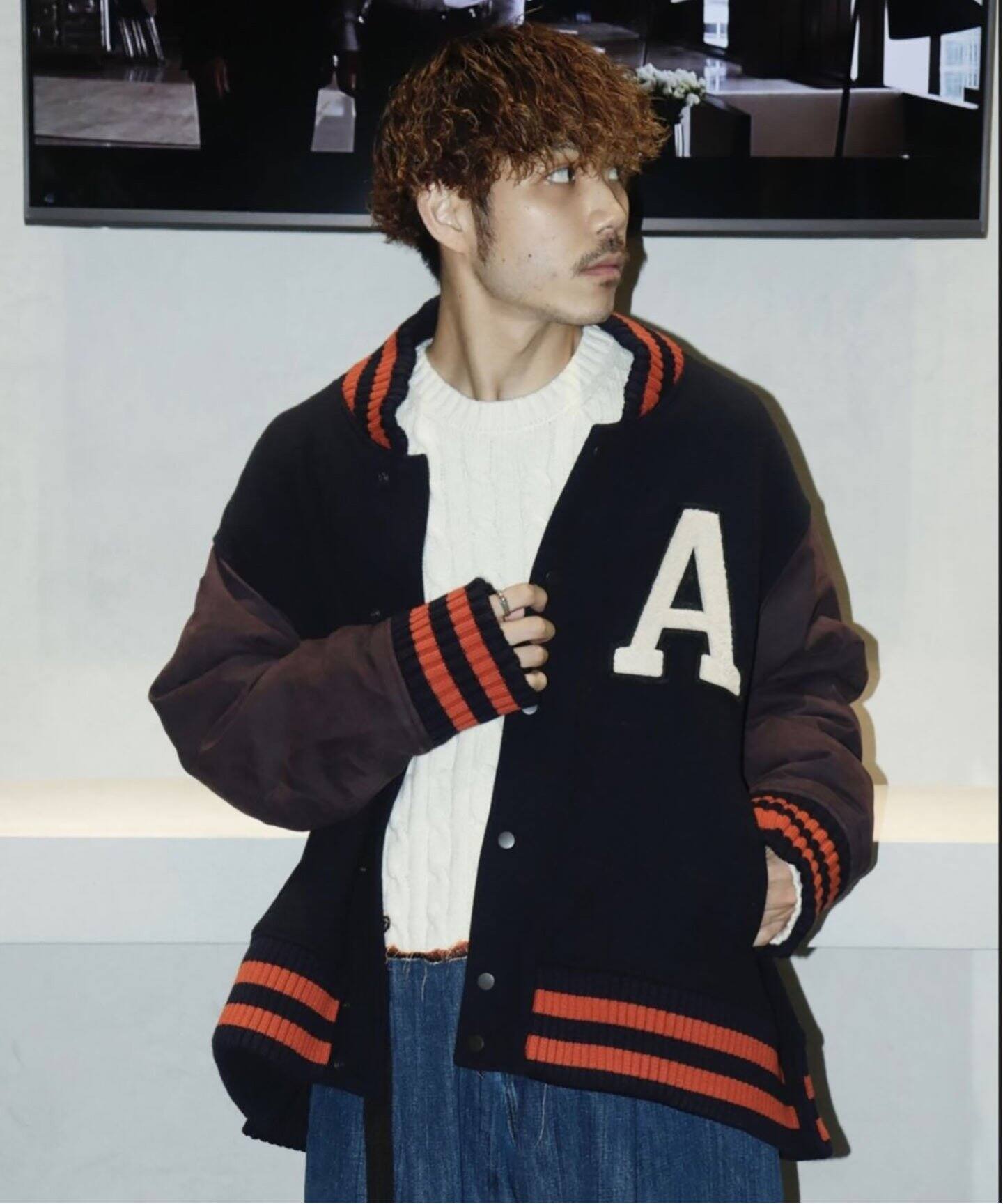 ANCELLM / アンセルム】SIDE SLIT VARSITY JACKET（スタジャン）｜WISM 