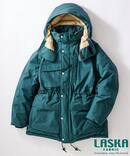 【LASKA RETRO/ラスカ レトロ】ナイロンコットン ダウン リブジャケット