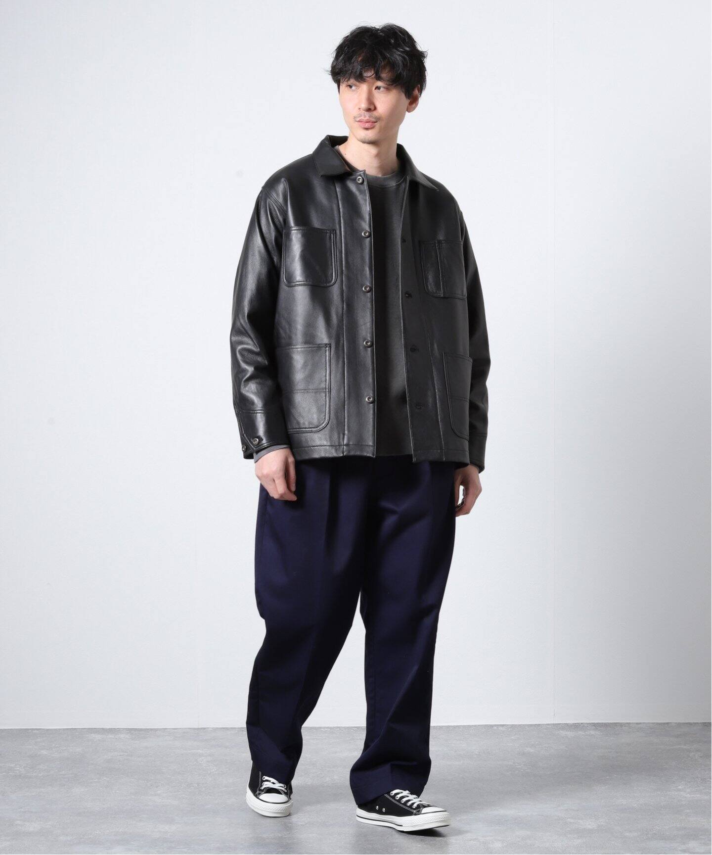 SCHOTT / ショット】ラムレザー カバーオールジャケット（レザー 