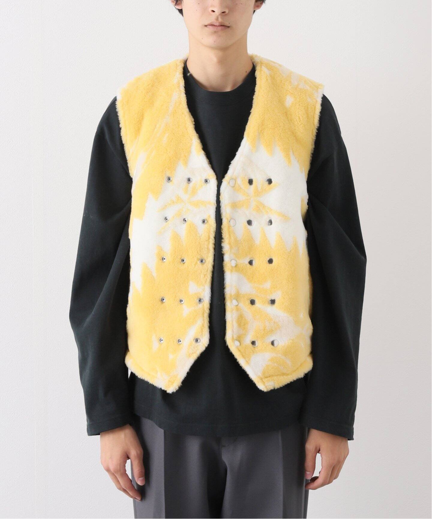 MASU / エムエーエスユー】 JACQUARD NATIVE FLEECE SNAP VEST（その他 