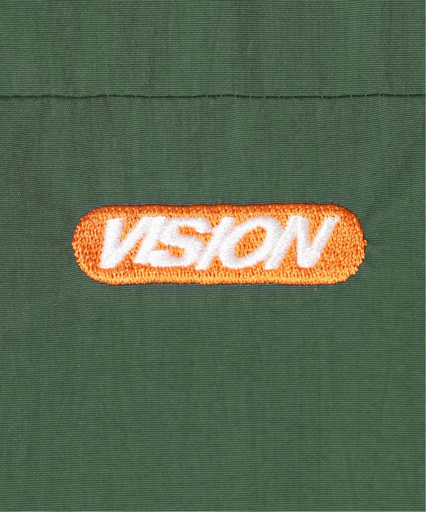 VISION / ビジョン】別注 PUFFER ロゴ バック刺繍ベスト（ダウン