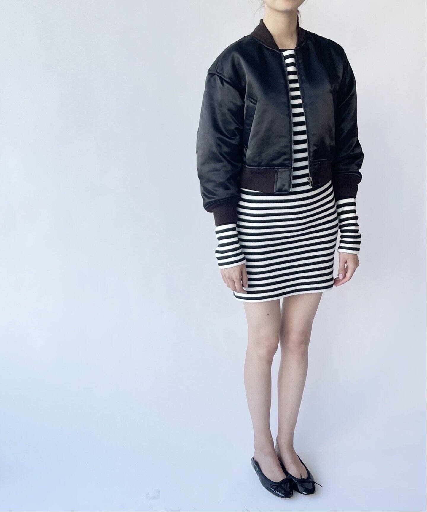 CNヴィンテージサテンショートブルゾン（ミリタリー）｜EDIT.FOR LULU 