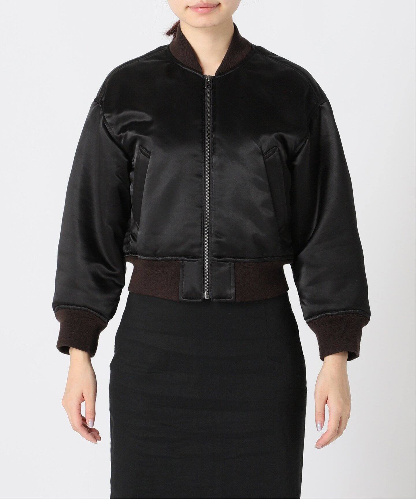 CNヴィンテージサテンショートブルゾン（ミリタリー）｜EDIT.FOR LULU 