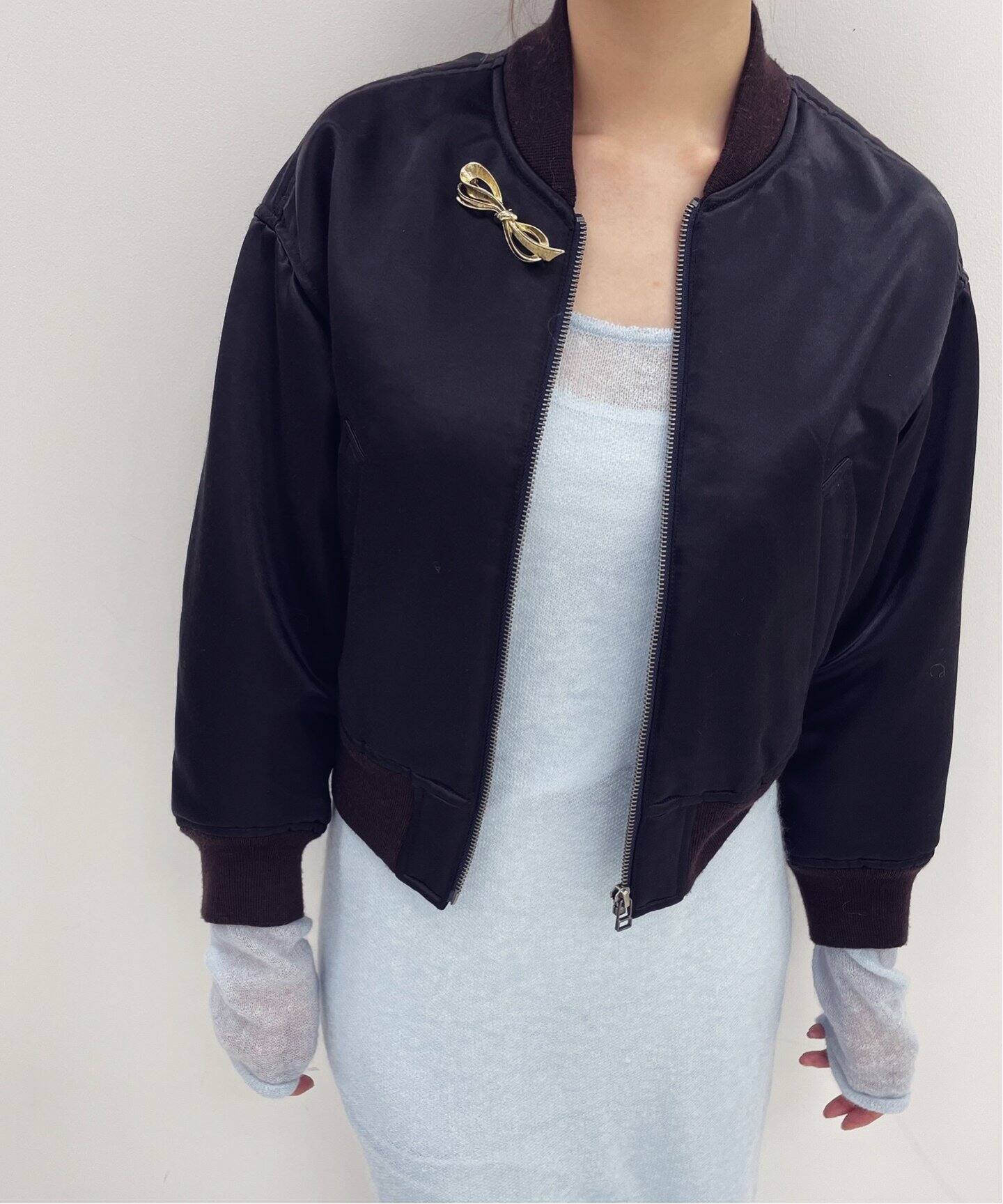 CNヴィンテージサテンショートブルゾン（ミリタリー）｜EDIT.FOR LULU 