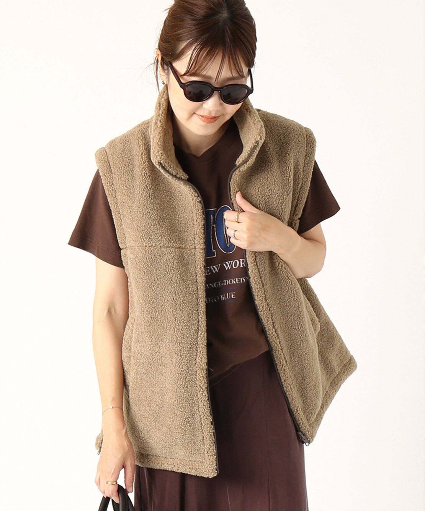 reversible boa ベスト NEW（その他ブルゾン／アウター）｜Plage 