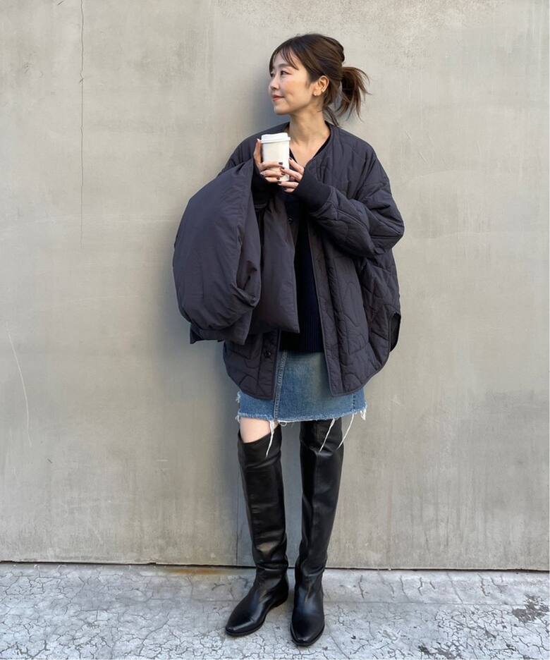 HAKUU/ハクウ】 別注 QUILT JK WITH DOWN HOOD ブルゾン（その他 
