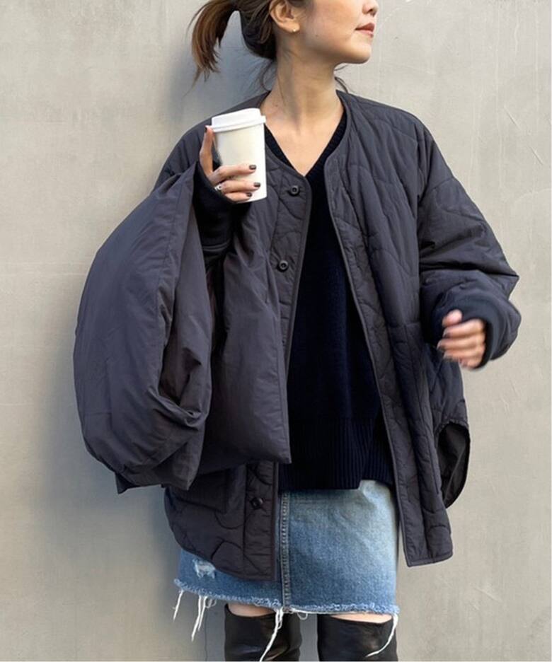 HAKUU/ハクウ】 別注 QUILT JK WITH DOWN HOOD ブルゾン（その他 