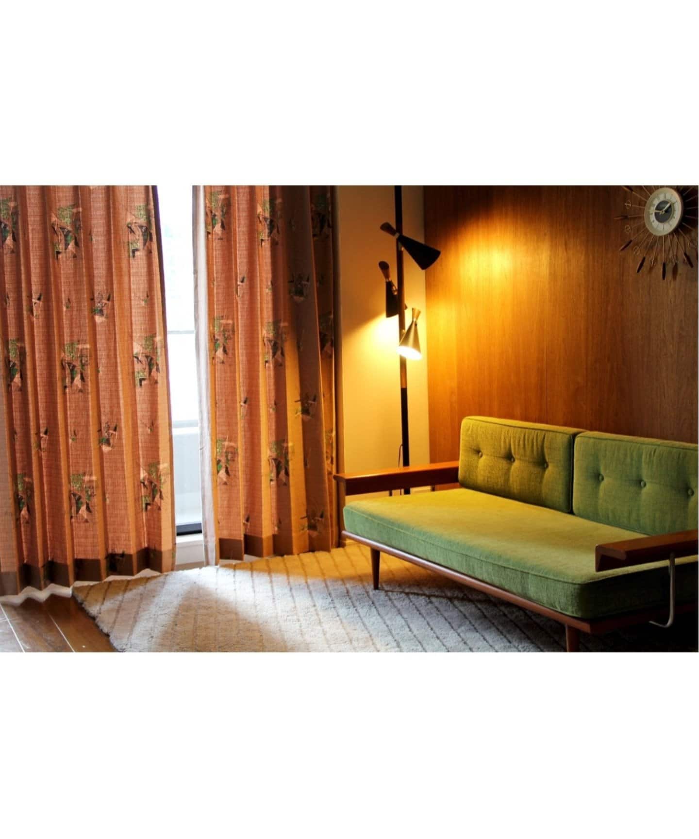 ②ACME Furniture curtain(両開き) 予約》CURTAIN OVERSHOT 100x200 2枚セット（インテリア