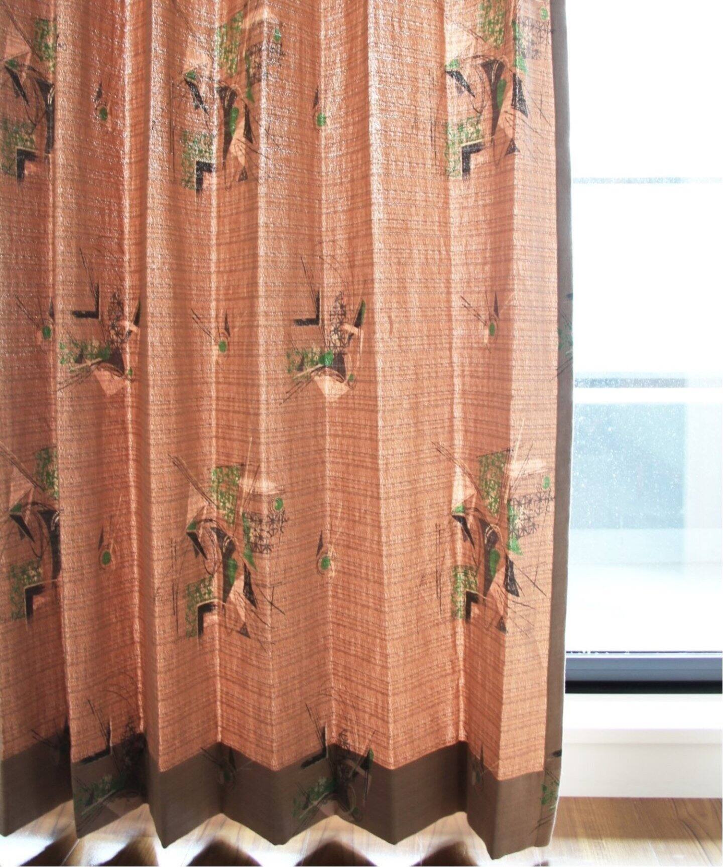予約》CURTAIN GLASSELL100x220 2枚セット（インテリアファブリック