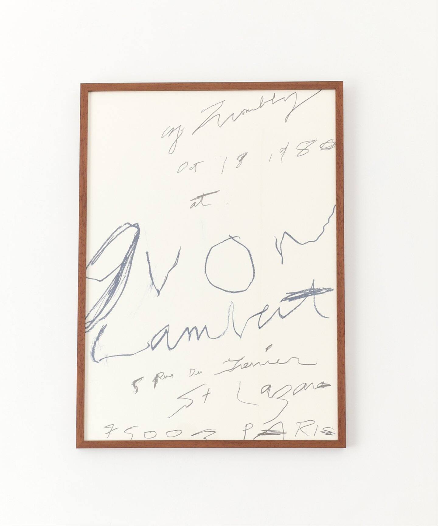 【Cy Twombly｜サイ・トゥオンブリー】 POSTER CY TWOMBLY 1980 2nd アートフレーム（フォトフレーム／ポスター