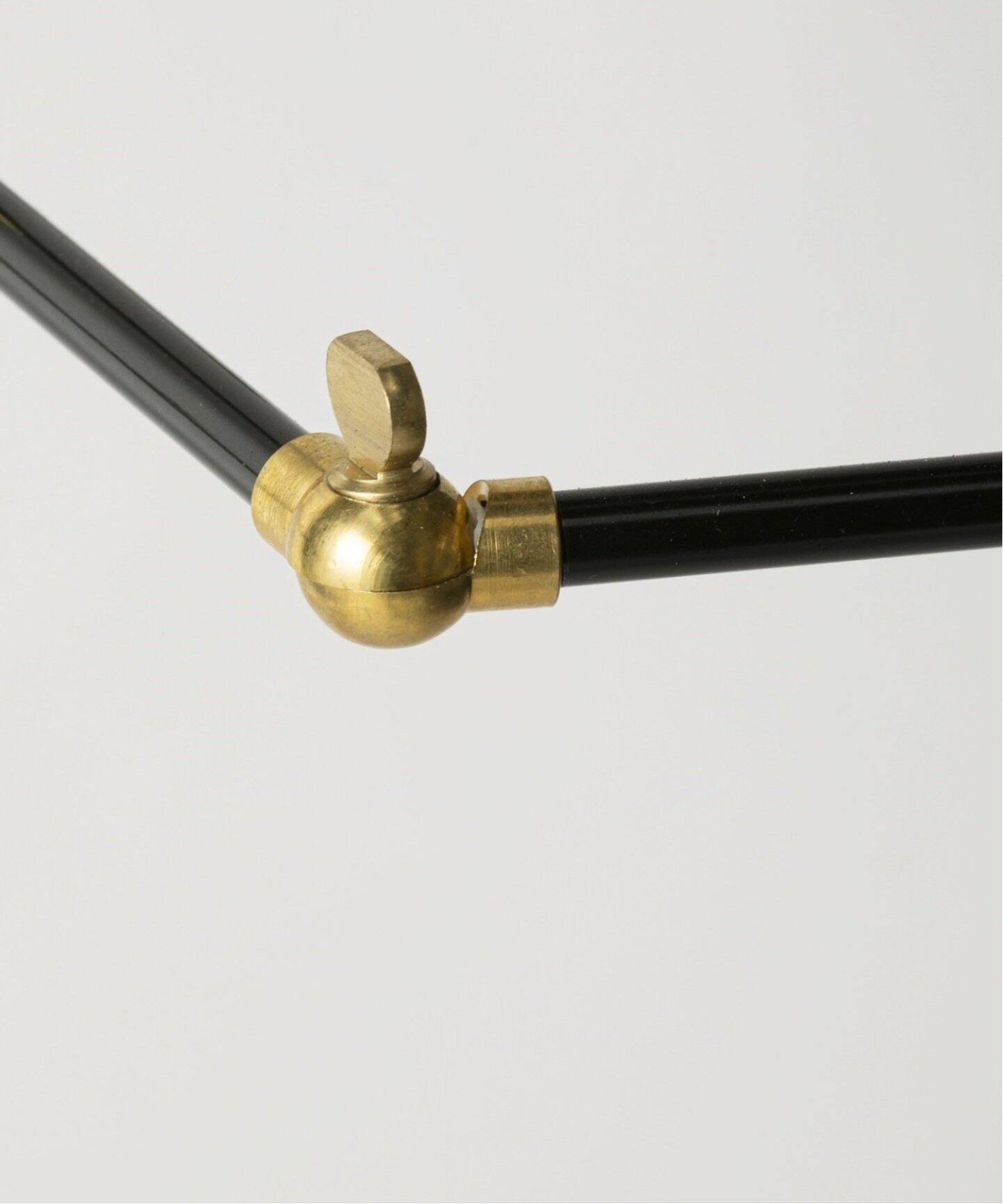 予約》SOLID BRASS LAMP 3ARM BLACK ソリッドブラスランプ（照明 