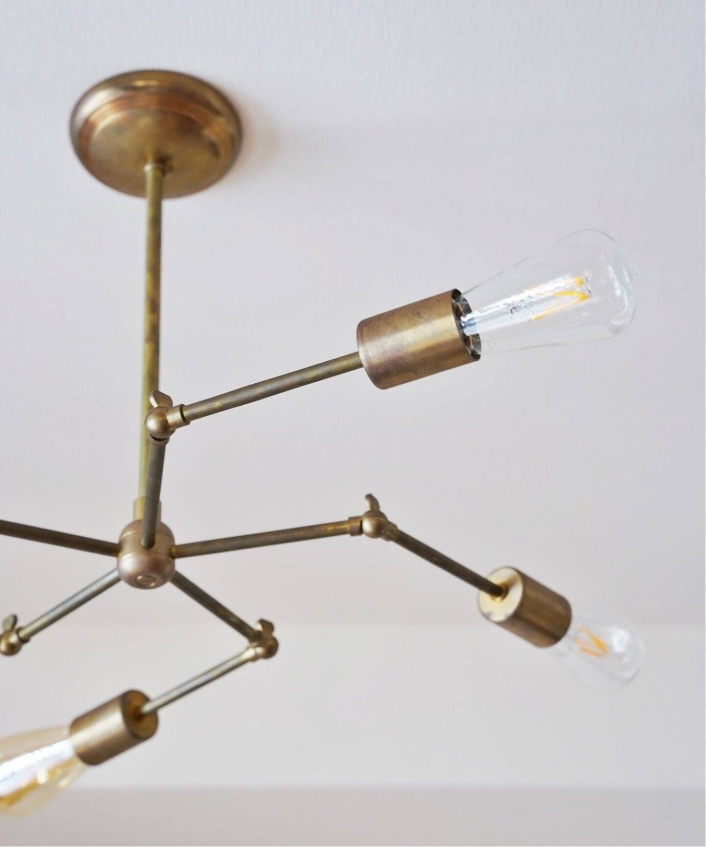 予約》SOLID BRASS LAMP 5ARM BRASS ソリッドブラスランプ（照明