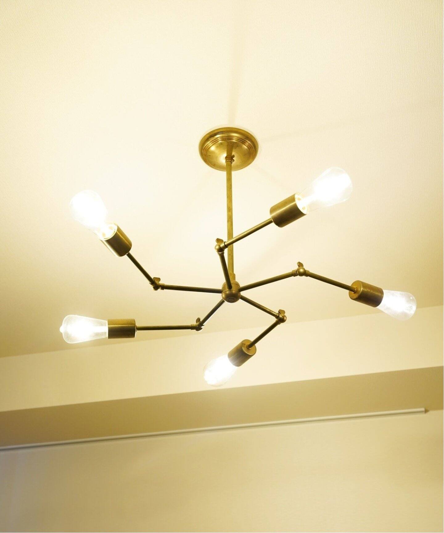 予約》SOLID BRASS LAMP 5ARM BRASS ソリッドブラスランプ（照明 