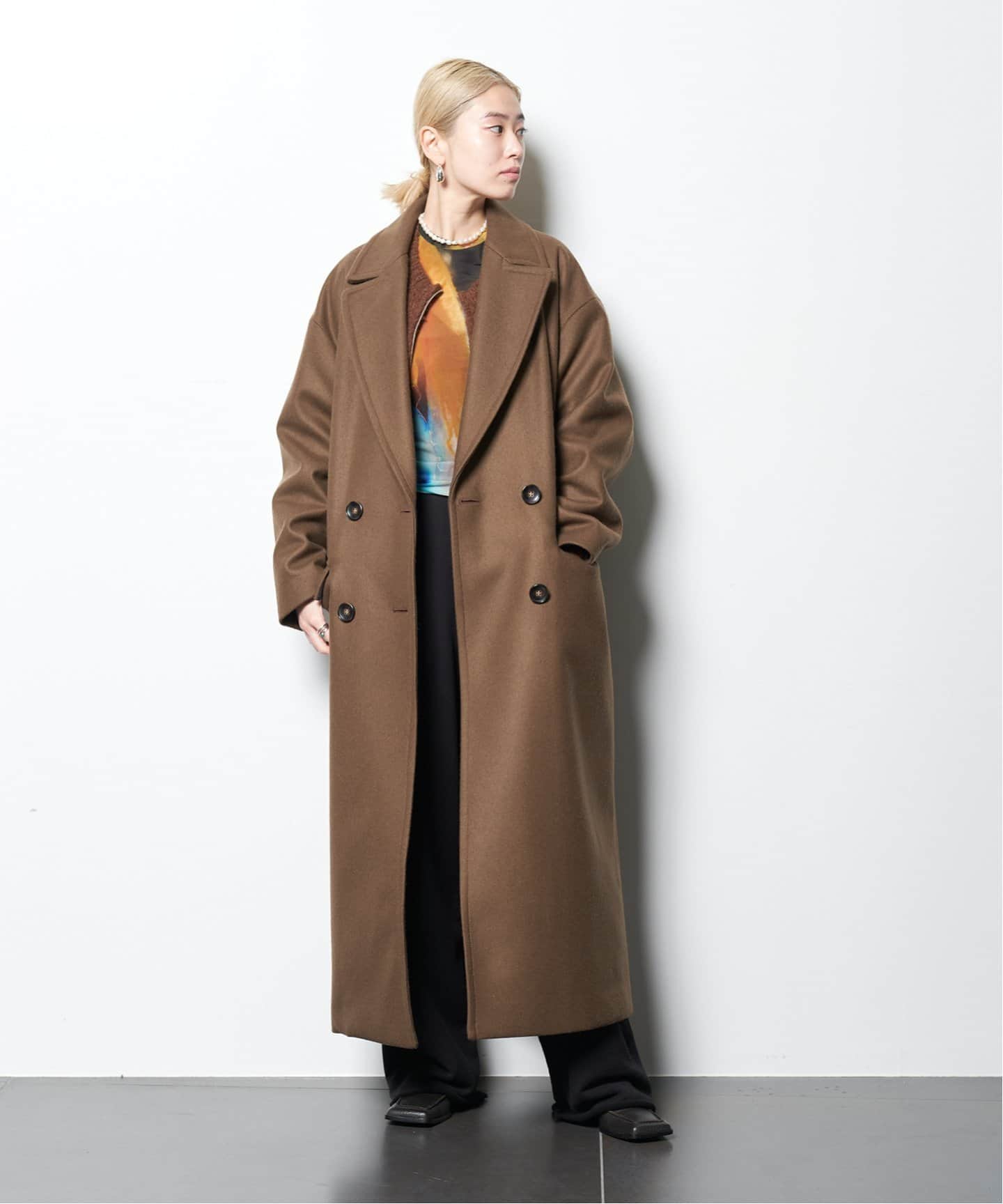 シティショップ cityshop フェイクレザー ロングコート