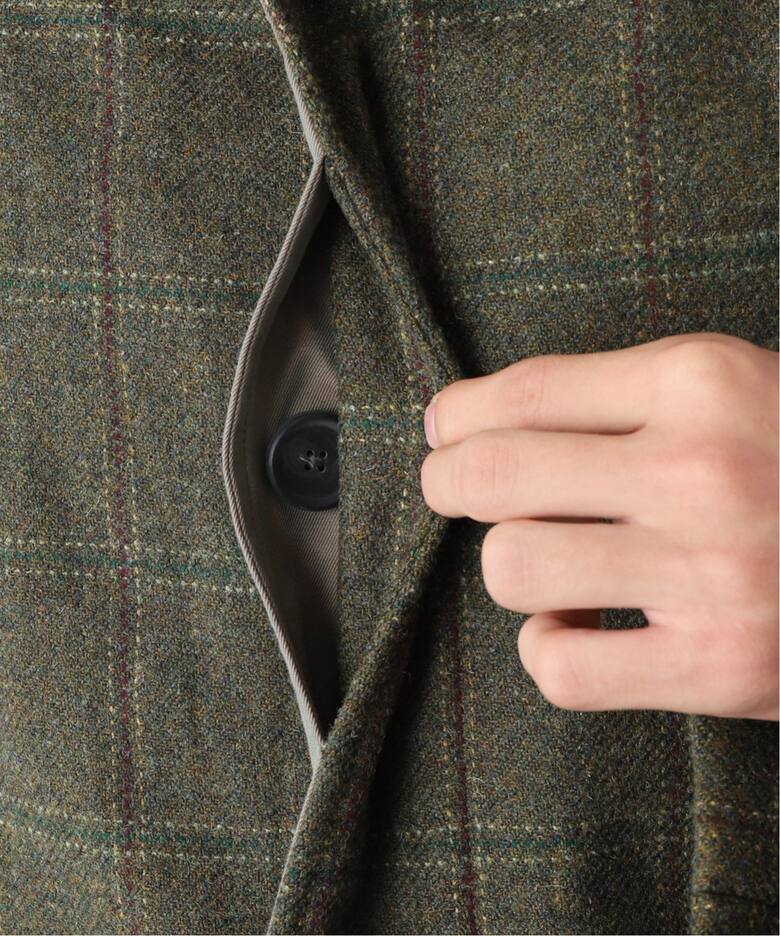 A.PRESSE/アプレッセ】Tweed Balmacaan Coat：バルマカーンコート 