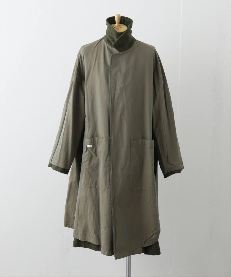 A.PRESSE/アプレッセ】Tweed Balmacaan Coat：バルマカーンコート 
